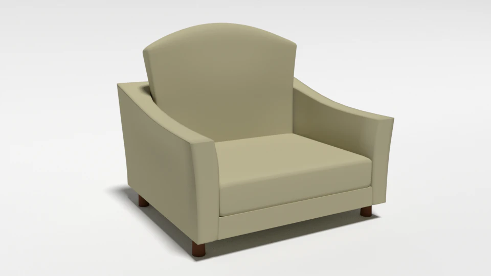 cartoon armchair 3D Model .c4d .max .obj .3ds .fbx .stl .blend 