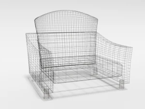 cartoon armchair 3D Model