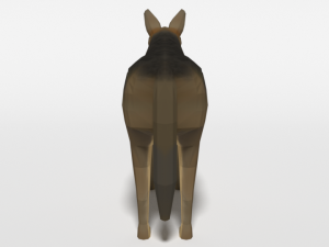 low poly cartoon jackal Modelo 3D