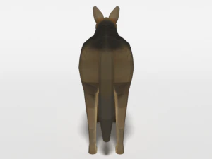 low poly cartoon jackal 3D Model