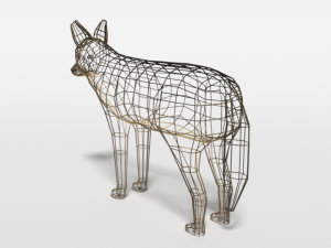 low poly cartoon jackal Modelo 3D