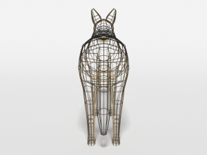 low poly cartoon jackal Modelo 3D
