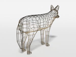 low poly cartoon jackal Modelo 3D