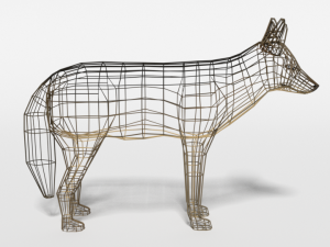 low poly cartoon jackal Modelo 3D