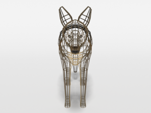 low poly cartoon jackal Modelo 3D
