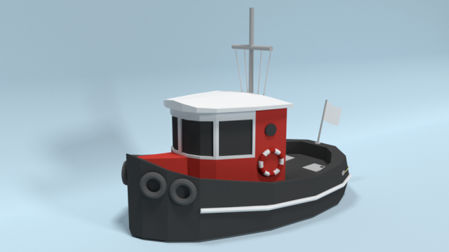 low poly cartoon candu e-z mini tugboat 3D Модель .c4d .max .obj .3ds .fbx .stl .blend 