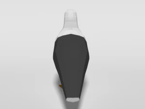 low poly cartoon seagull 3D Model