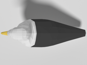 low poly cartoon seagull Modello 3D