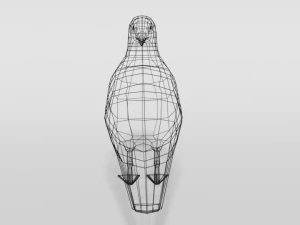 low poly cartoon seagull 3D Model