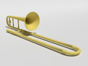 trombone de desenho animado Modelo 3D