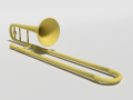 Cartoon Trombone 3D Model