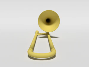 cartoon trombone 3D Model