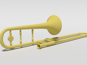 cartoon trombone 3Dモデル
