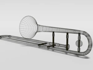 cartoon trombone 3D Model