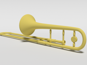 cartoon trombone 3Dモデル