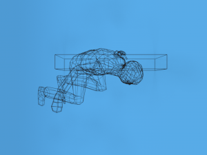 low poly kid jumping a wall 3D Model