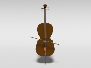 low poly cartoon cello 3D 모델
