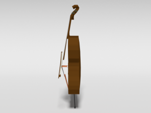 low poly cartoon cello 3D 모델