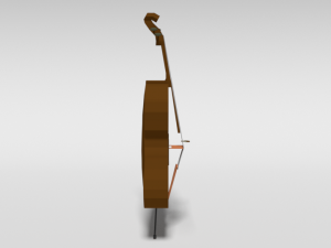 low poly cartoon cello 3D 모델
