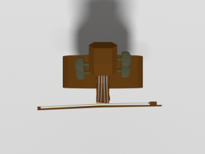 low poly cartoon cello 3D 모델