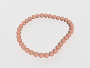 low poly cartoon bracelet Modelo 3D