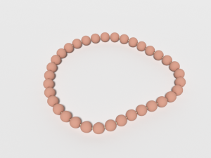 low poly cartoon bracelet Modelo 3D