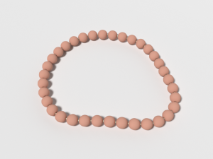 low poly cartoon bracelet Modelo 3D