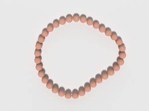 low poly cartoon bracelet Modelo 3D
