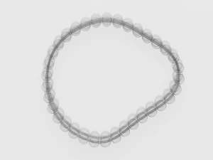 low poly cartoon bracelet 3D Model