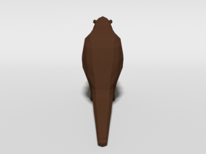 low poly cartoon otter 3D Model