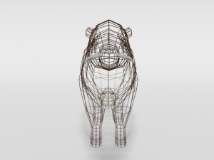 low poly cartoon otter 3D Model