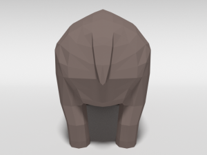 low poly cartoon hippopotamus Modelo 3D