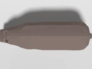 low poly cartoon hippopotamus 3D Model