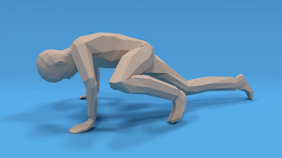 low poly kid standing up 3D Model .c4d .max .obj .3ds .fbx .stl .blend