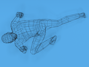low poly kid standing up 3D 모델