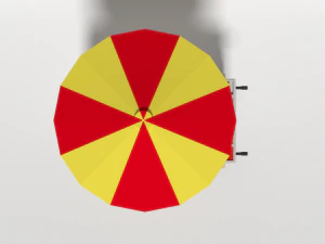 low poly cartoon hot dog cart 3D Model