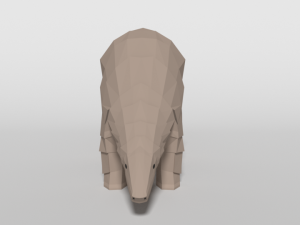 low poly cartoon pangolin 3D मॉडल