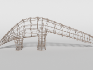 low poly cartoon pangolin 3D मॉडल