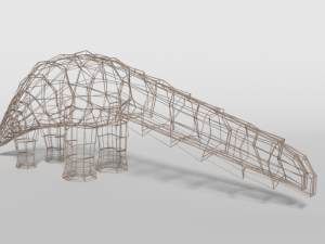 low poly cartoon pangolin 3D मॉडल