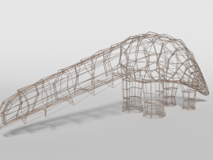 low poly cartoon pangolin 3D मॉडल