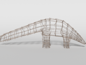 low poly cartoon pangolin 3D मॉडल