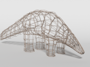 low poly cartoon pangolin 3D मॉडल