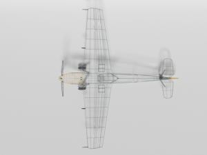 low poly cartoon messerschmitt bf 109e-3 emil ww2 airplane 3D-Modell