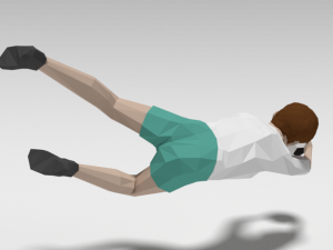 low poly goalkeeper kid 3Dモデル