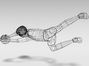 low poly goalkeeper kid 3Dモデル