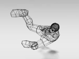 low poly goalkeeper kid 3D Model