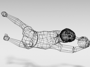 low poly goalkeeper kid 3Dモデル