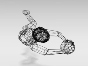 low poly goalkeeper kid 3D Model