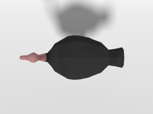 low poly cartoon ostrich 3D Модель