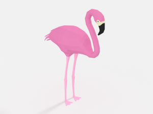 low poly cartoon exotic birds pack Modello 3D